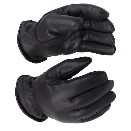 Kinco Drivers Gloves, Deerskin Leather, Black, L 1 PR 90HKN-L